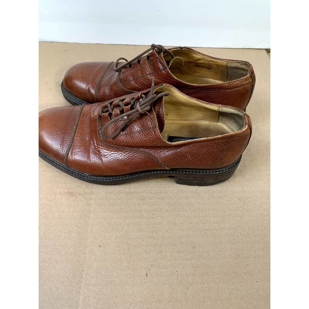 Coach men's cap toe Oxford shoes size 10 Brown made in Italy - Picture 4 of 7